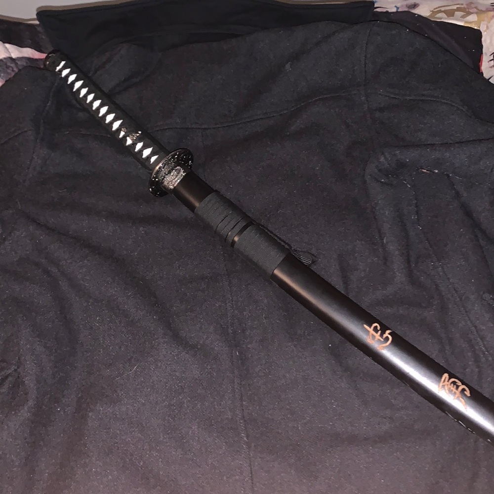 black Katana with stand